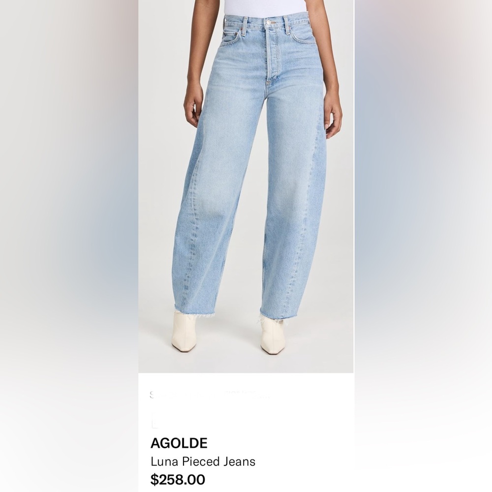 Agolde Pieced Luna Light Blue Women Jeans 25 barrel